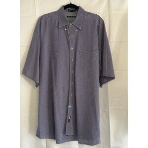 *Vintage*  Tommy Hilfiger American Tartans Blue Plaid Shirt 18 1/2 Tall  (XXL)